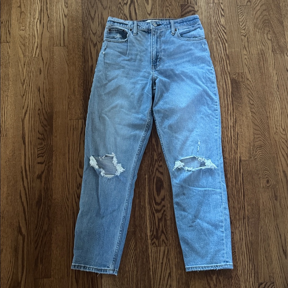 Abercrombie & Fitch Light Blue Distressed Jeans